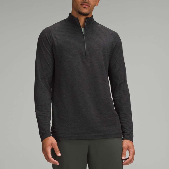 Lululemon Alabama Crimson Metal Vent  Half Zip Graphite Black Slim Fit Size XL - Picture 1 of 15